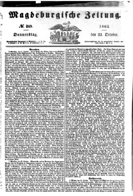 Magdeburgische Zeitung Donnerstag 23. Oktober 1862