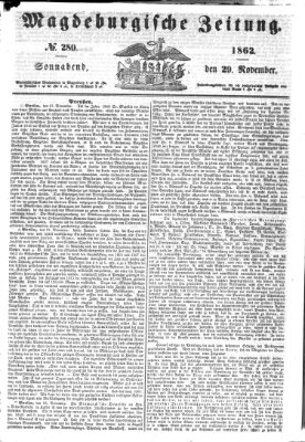 Magdeburgische Zeitung Samstag 29. November 1862