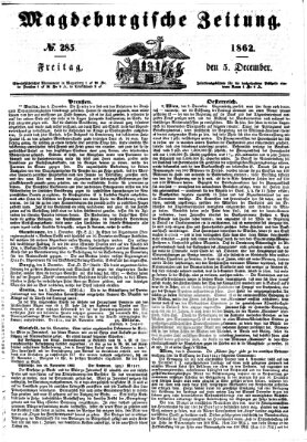 Magdeburgische Zeitung Freitag 5. Dezember 1862