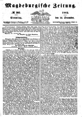 Magdeburgische Zeitung Sonntag 14. Dezember 1862