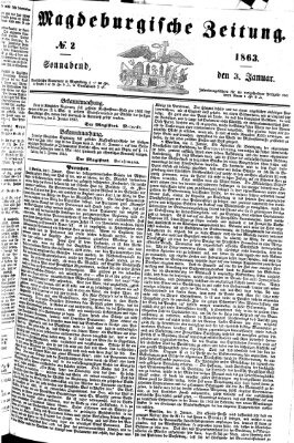 Magdeburgische Zeitung Samstag 3. Januar 1863