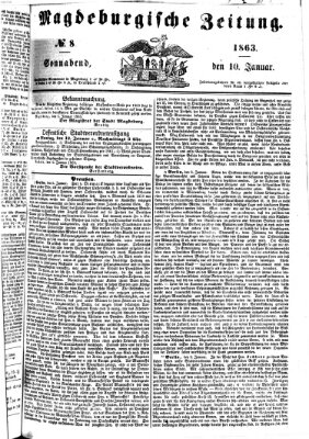 Magdeburgische Zeitung Samstag 10. Januar 1863