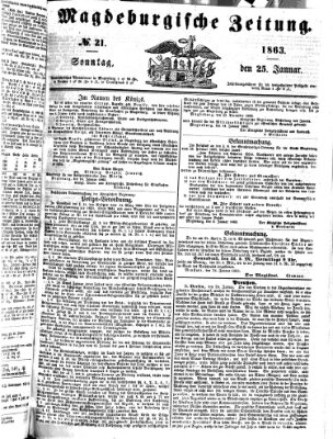 Magdeburgische Zeitung Sonntag 25. Januar 1863