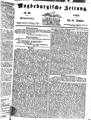 Magdeburgische Zeitung Samstag 31. Januar 1863