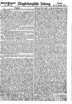 Magdeburgische Zeitung Montag 23. Februar 1863