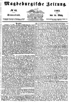 Magdeburgische Zeitung Samstag 14. März 1863