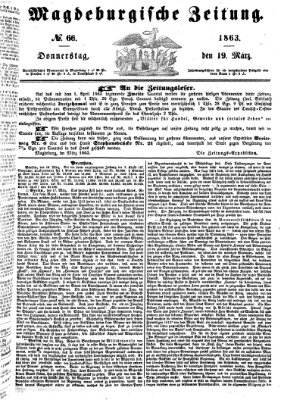 Magdeburgische Zeitung Donnerstag 19. März 1863