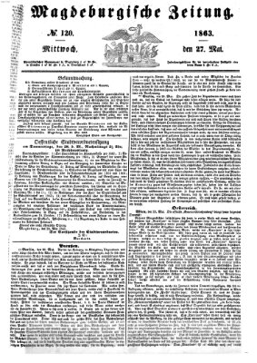 Magdeburgische Zeitung Mittwoch 27. Mai 1863