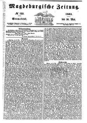 Magdeburgische Zeitung Samstag 30. Mai 1863