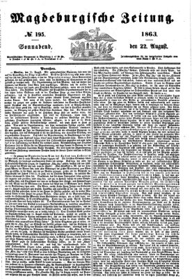 Magdeburgische Zeitung Samstag 22. August 1863