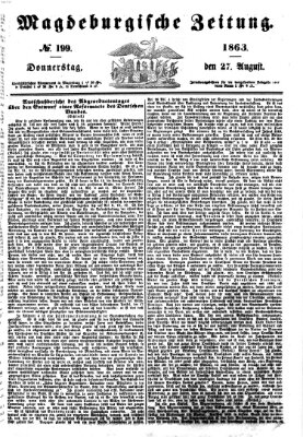 Magdeburgische Zeitung Donnerstag 27. August 1863