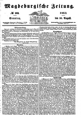 Magdeburgische Zeitung Sonntag 30. August 1863