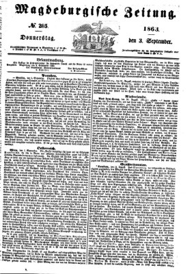 Magdeburgische Zeitung Donnerstag 3. September 1863