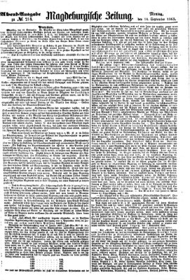 Magdeburgische Zeitung Montag 14. September 1863