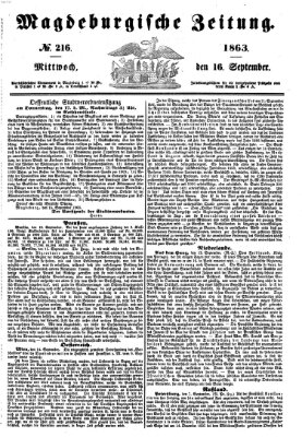 Magdeburgische Zeitung Mittwoch 16. September 1863