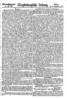 Magdeburgische Zeitung Montag 28. September 1863