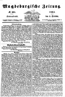 Magdeburgische Zeitung Samstag 3. Oktober 1863