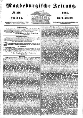 Magdeburgische Zeitung Freitag 9. Oktober 1863