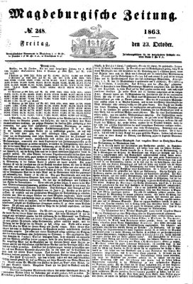 Magdeburgische Zeitung Freitag 23. Oktober 1863