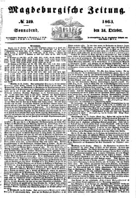 Magdeburgische Zeitung Samstag 24. Oktober 1863