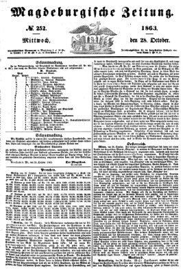 Magdeburgische Zeitung Mittwoch 28. Oktober 1863