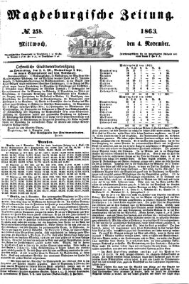 Magdeburgische Zeitung Mittwoch 4. November 1863