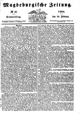 Magdeburgische Zeitung Donnerstag 18. Februar 1864