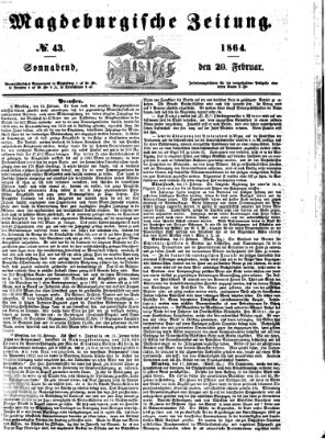 Magdeburgische Zeitung Samstag 20. Februar 1864