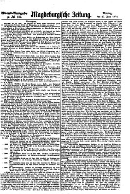 Magdeburgische Zeitung Montag 27. Juni 1864