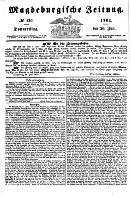 Magdeburgische Zeitung Donnerstag 30. Juni 1864