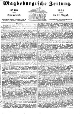 Magdeburgische Zeitung Samstag 27. August 1864