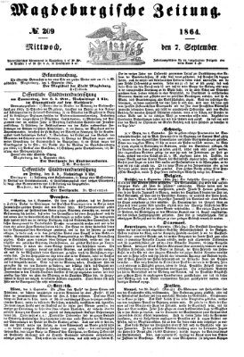 Magdeburgische Zeitung Mittwoch 7. September 1864