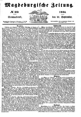 Magdeburgische Zeitung Samstag 10. September 1864