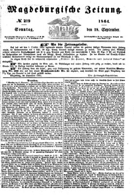 Magdeburgische Zeitung Sonntag 18. September 1864