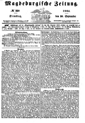 Magdeburgische Zeitung Dienstag 20. September 1864