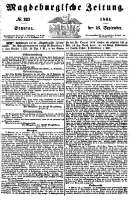 Magdeburgische Zeitung Sonntag 25. September 1864