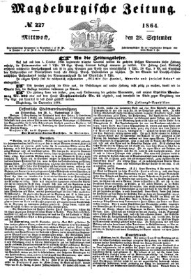 Magdeburgische Zeitung Mittwoch 28. September 1864