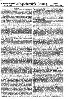 Magdeburgische Zeitung Montag 17. Oktober 1864