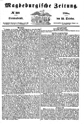 Magdeburgische Zeitung Samstag 22. Oktober 1864