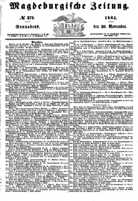 Magdeburgische Zeitung Samstag 26. November 1864