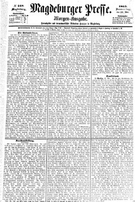 Magdeburger Presse. Morgen-Ausgabe (Magdeburger Presse) Donnerstag 18. Mai 1865