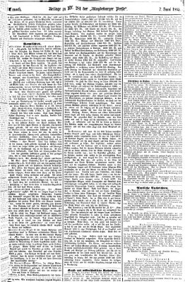 Magdeburger Presse. Morgen-Ausgabe (Magdeburger Presse) Mittwoch 7. Juni 1865