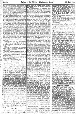 Magdeburger Presse. Morgen-Ausgabe (Magdeburger Presse) Sonntag 18. Juni 1865