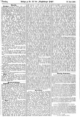 Magdeburger Presse. Morgen-Ausgabe (Magdeburger Presse) Dienstag 18. Juli 1865