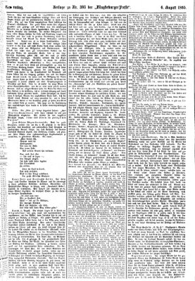 Magdeburger Presse. Morgen-Ausgabe (Magdeburger Presse) Sonntag 6. August 1865