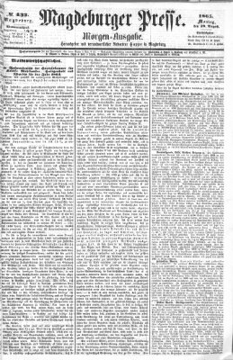 Magdeburger Presse. Morgen-Ausgabe (Magdeburger Presse) Montag 28. August 1865