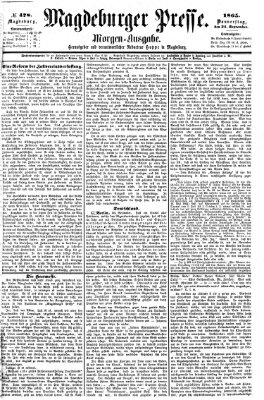 Magdeburger Presse. Morgen-Ausgabe (Magdeburger Presse) Donnerstag 21. September 1865