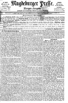 Magdeburger Presse. Morgen-Ausgabe (Magdeburger Presse) Dienstag 26. September 1865