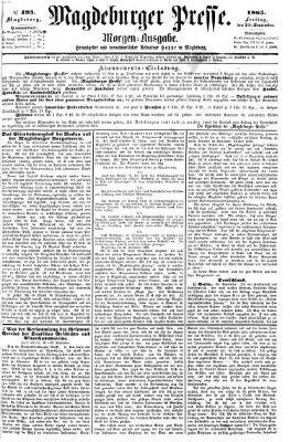 Magdeburger Presse. Morgen-Ausgabe (Magdeburger Presse) Freitag 29. September 1865