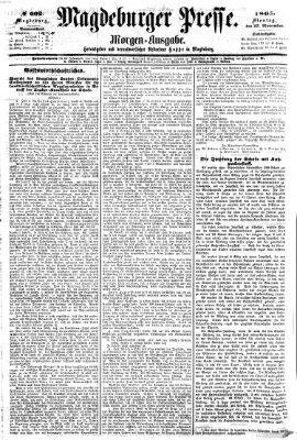 Magdeburger Presse. Morgen-Ausgabe (Magdeburger Presse) Montag 27. November 1865